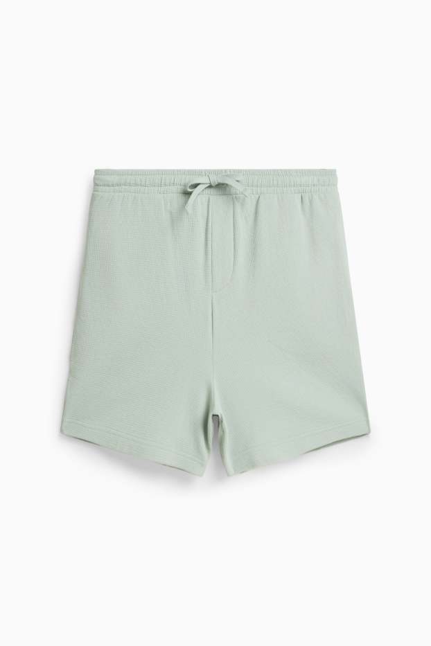 Herren - Sweatshorts - strukturiert - hellgrün