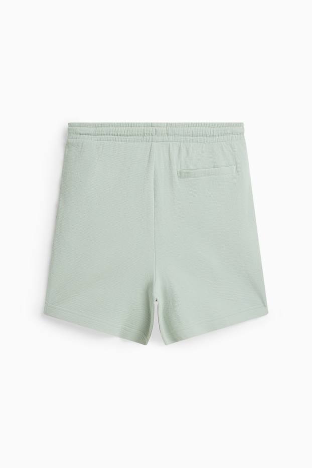Herren - Sweatshorts - strukturiert - hellgrün