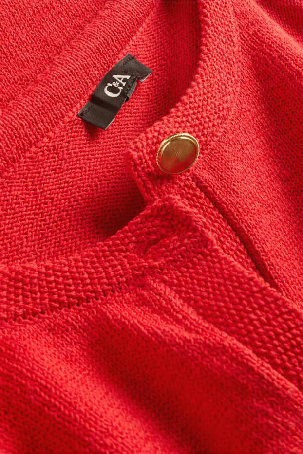 Femmes - Gilet en maille - rouge