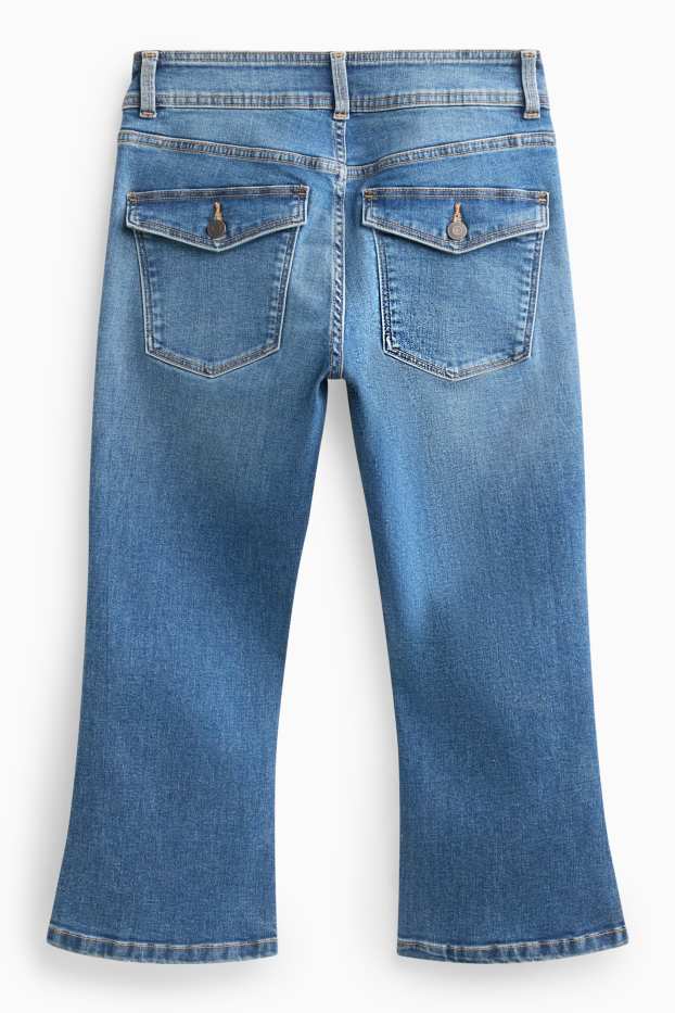 Damen - Flared Jeans - Low Waist - blau