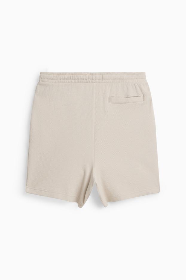 Herren - Sweatshorts - strukturiert - beige