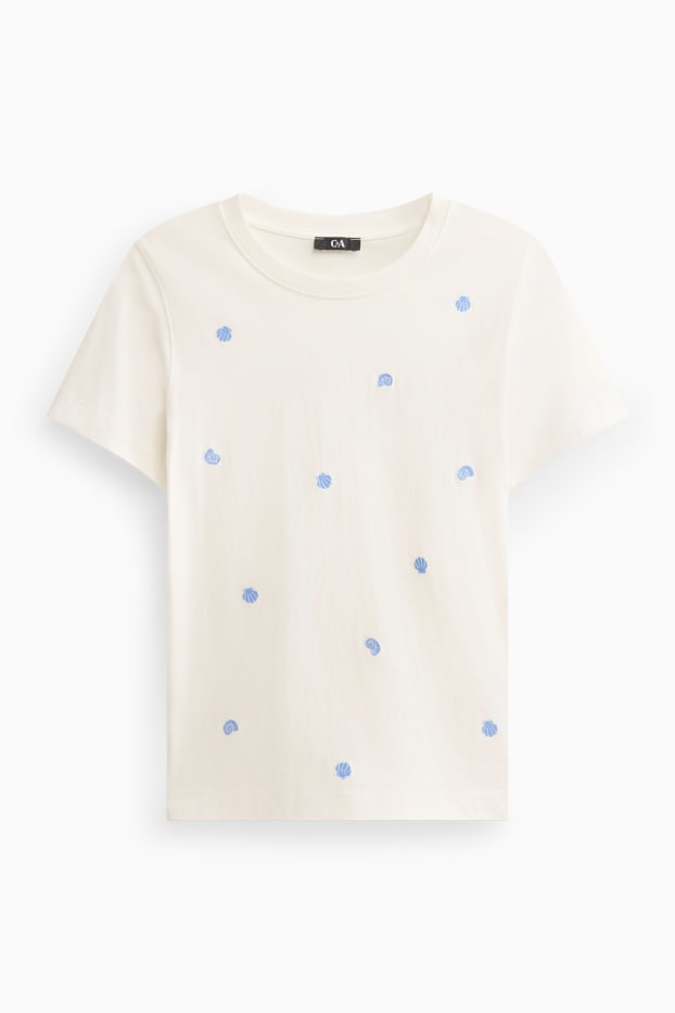 Women - T-shirt - regular fit - white