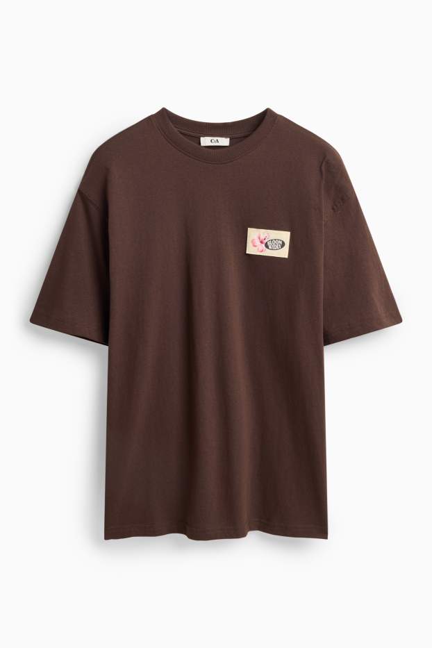 Femei - Tricou - supradimensionat - maro