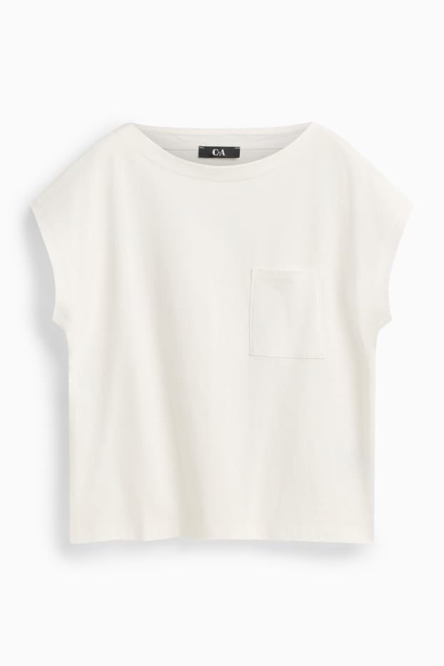 Damen - T-Shirt - Regular Fit - weiß