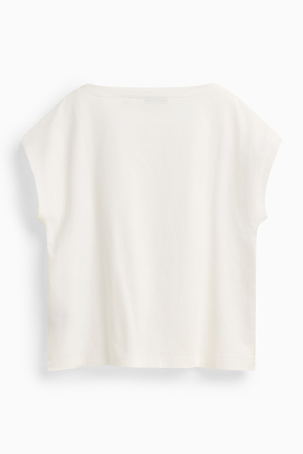 Damen - T-Shirt - Regular Fit - weiß