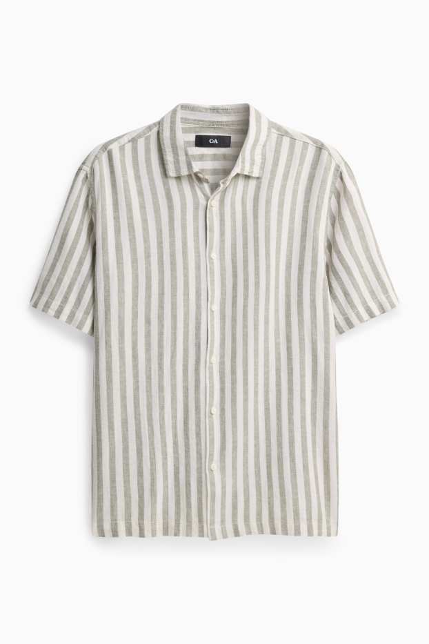 Hommes - Chemise - blanc / vert