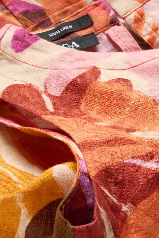 Dames - Blouse - fuchsiarood / oranje