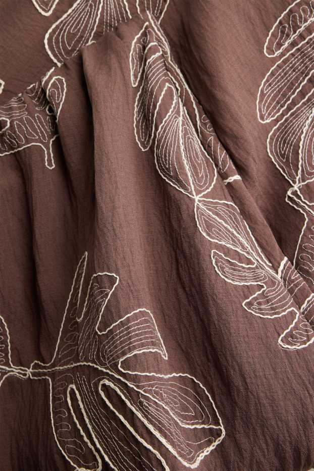 Damen - Rock - gemustert - braun