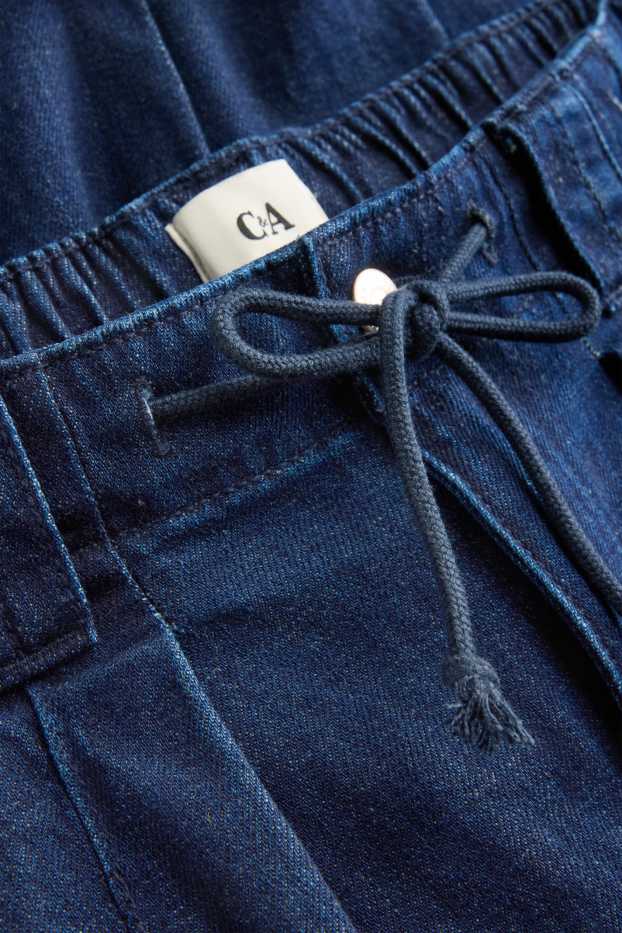 Dámské - Barrel jeans - mid waist - džíny - tmavomodré