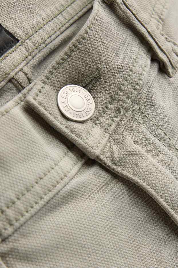 Heren - Jeansshorts - jeansgroen