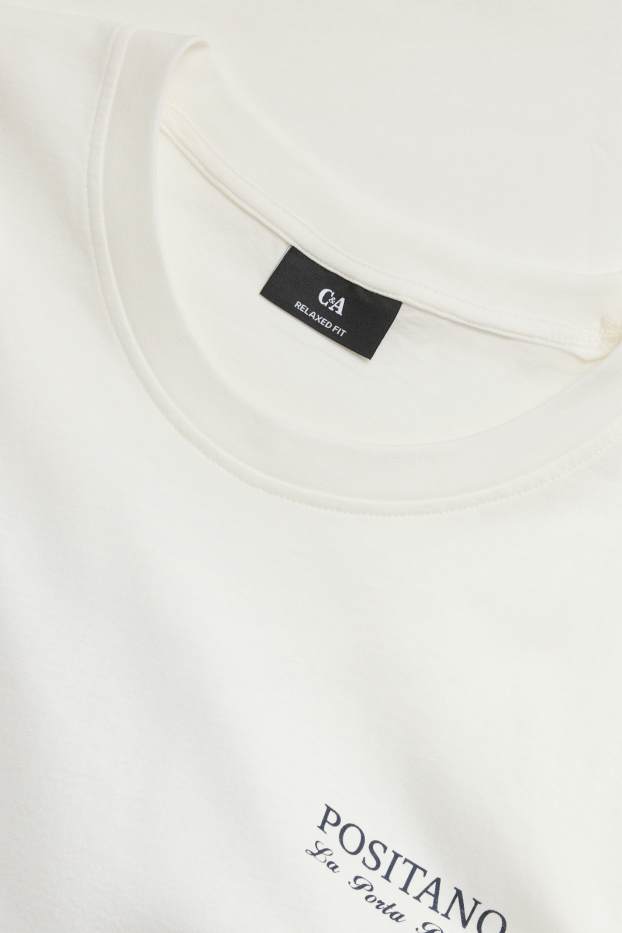 Herren - T-Shirt - Oversized - weiß