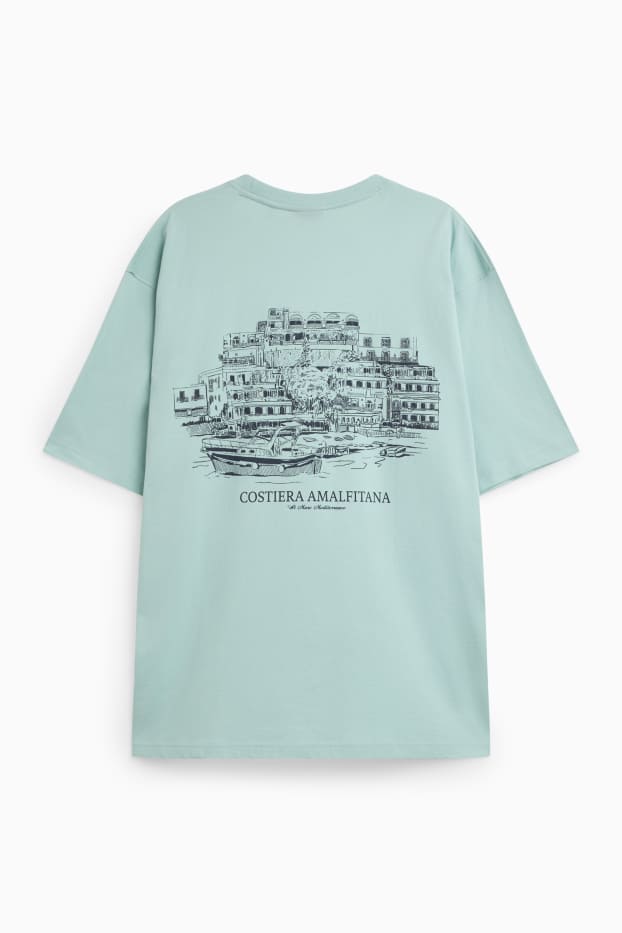 Herren - T-Shirt - Oversized - hellblau