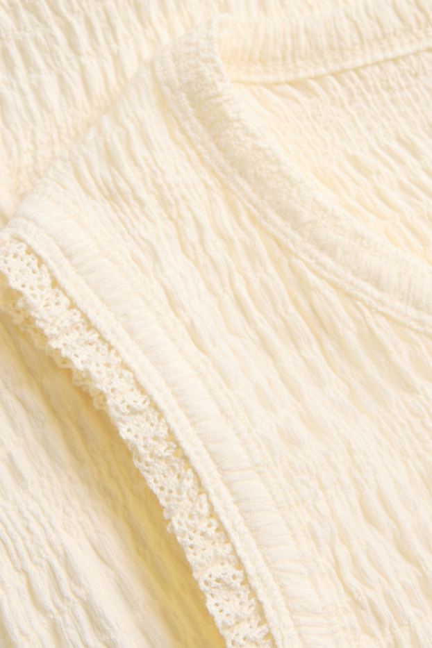 Dames - Top - crèmekleurig