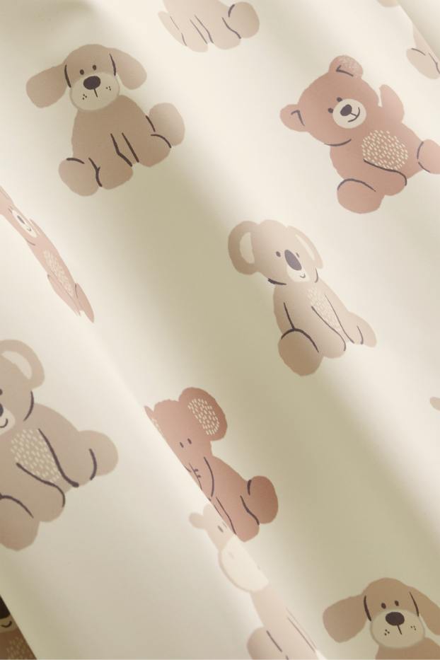 Unisex - Bärchen, Koala und Hündchen - Baby-Ärmellätzchen - cremefarben