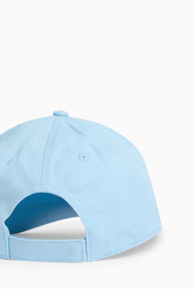Enfants filles - Fleur - casquette de baseball - bleu clair