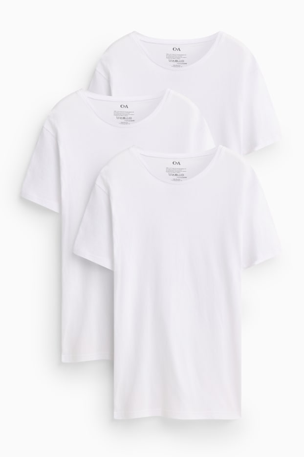 Herren - Multipack 3er - Unterhemd - weiß