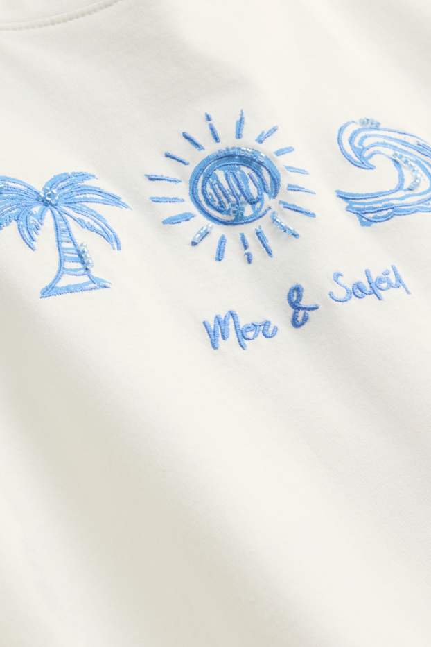 Damen - T-Shirt - Regular Fit - weiss