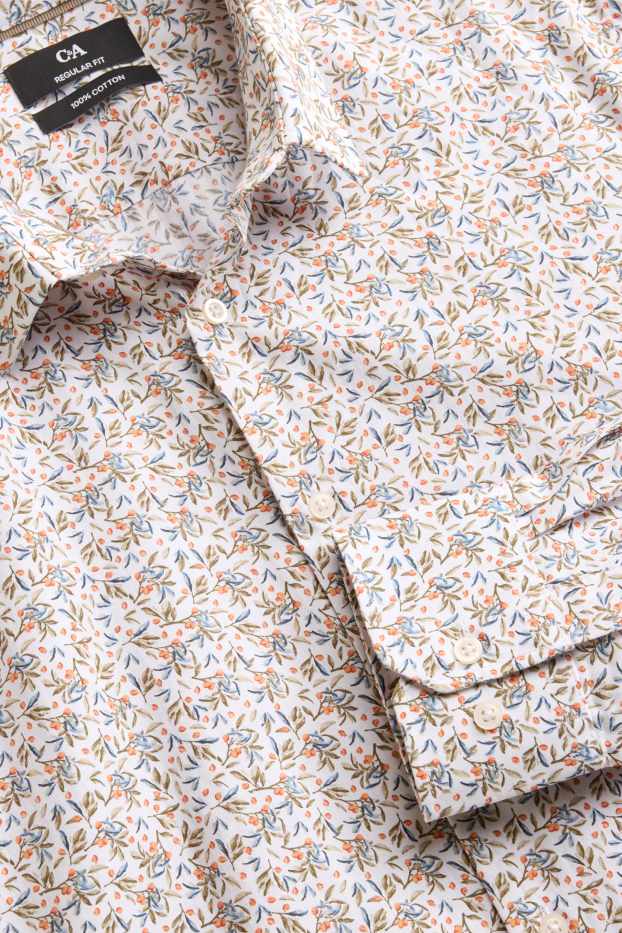 Pánské - Business košile - světle hnědá