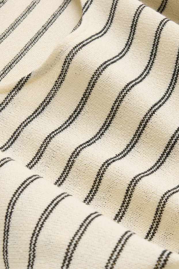 Damen - T-Shirt - Regular Fit - gestreift - cremeweiss