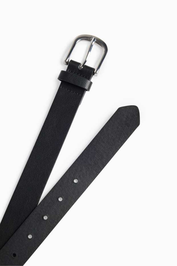 Dámské - Pásek - imitace kůže - černá