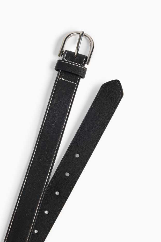 Mujer - Cinturón - polipiel - negro