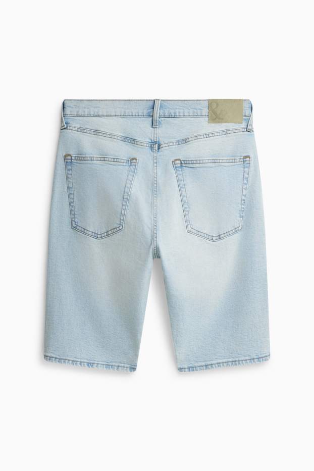 Heren - Bermuda van spijkerstof - jeanslichtblauw