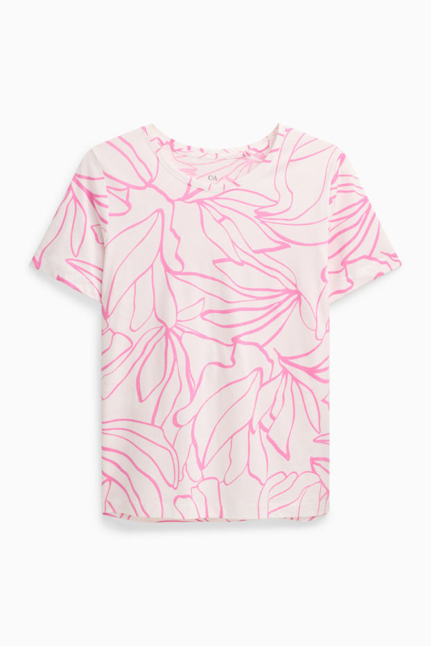 Women - T-shirt - white / rose