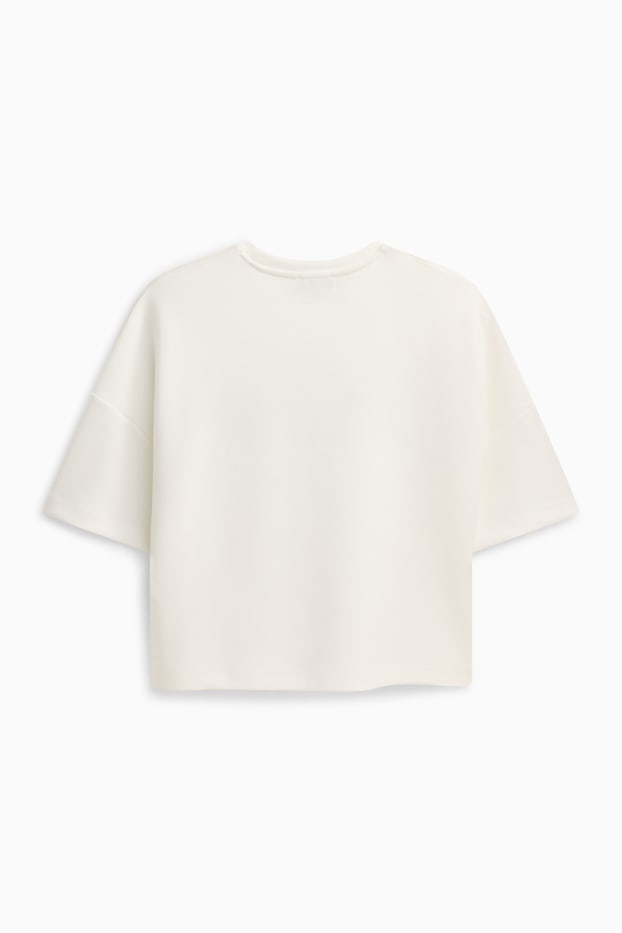 Damen - T-Shirt - Relaxed Fit - weiß