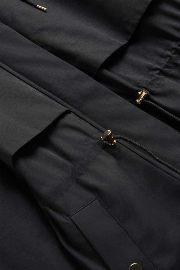 Femmes - Veste à capuche - finition déperlante - noir