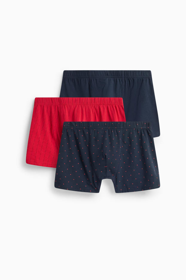 Hombre - Pack de 3 - trunks - rojo