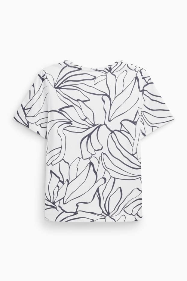 Women - T-shirt - white / black