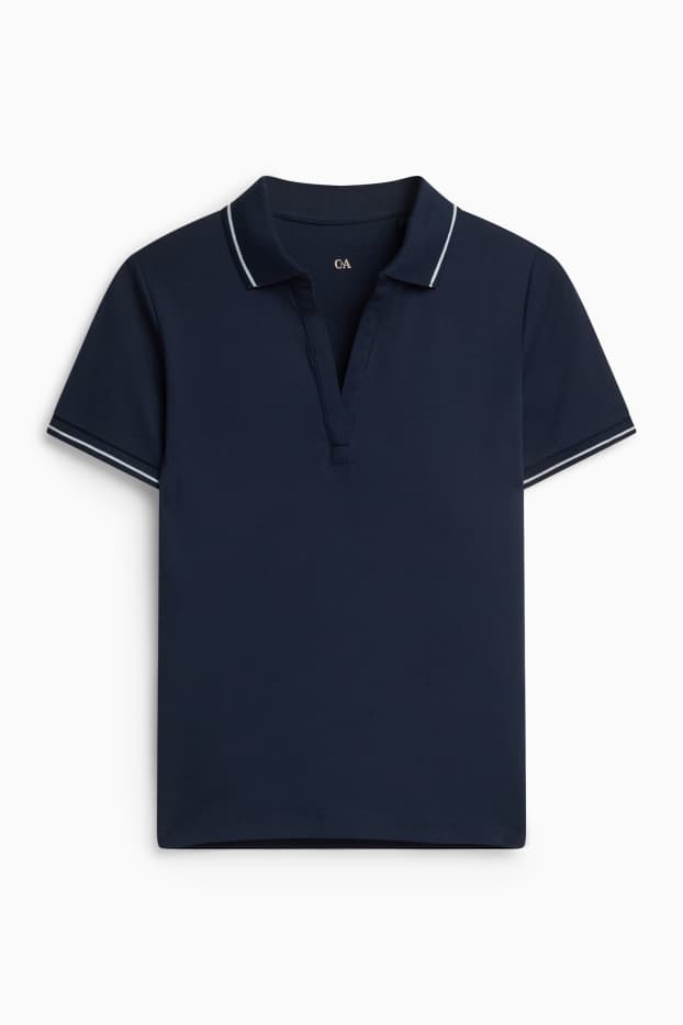 Damen - Poloshirt - Regular Fit - dunkelblau