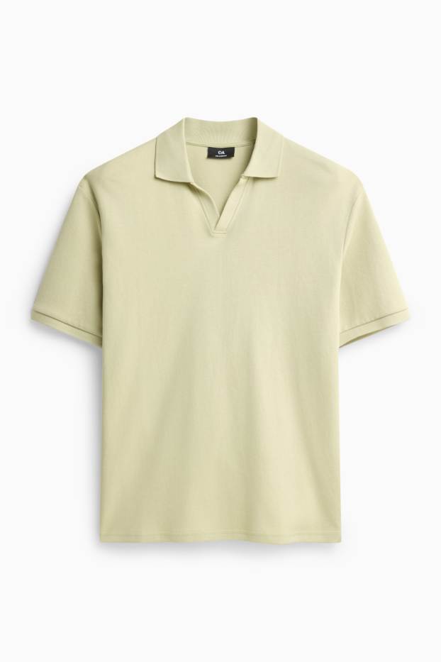 Heren - Poloshirt - relaxed fit - lichtgroen