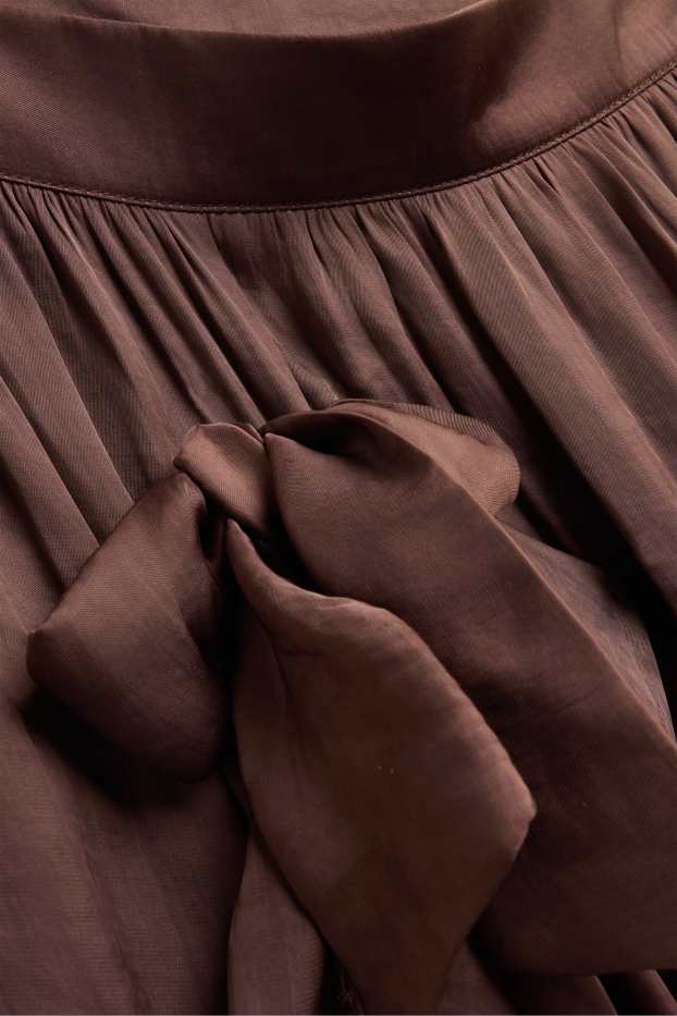 Dames - Broek - donkerbruin