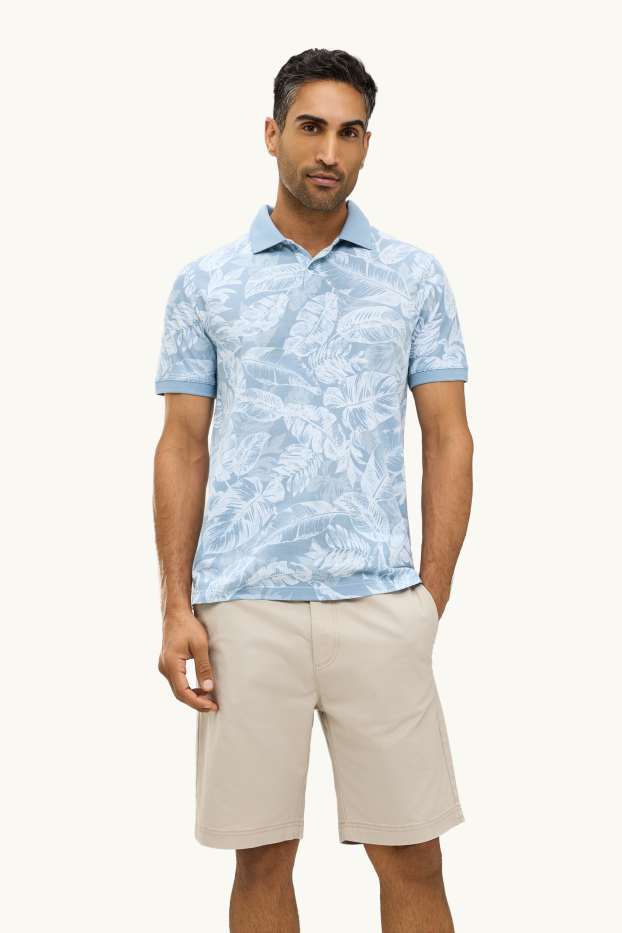 Uomo - Polo - regular fit - fantasia - azzurro