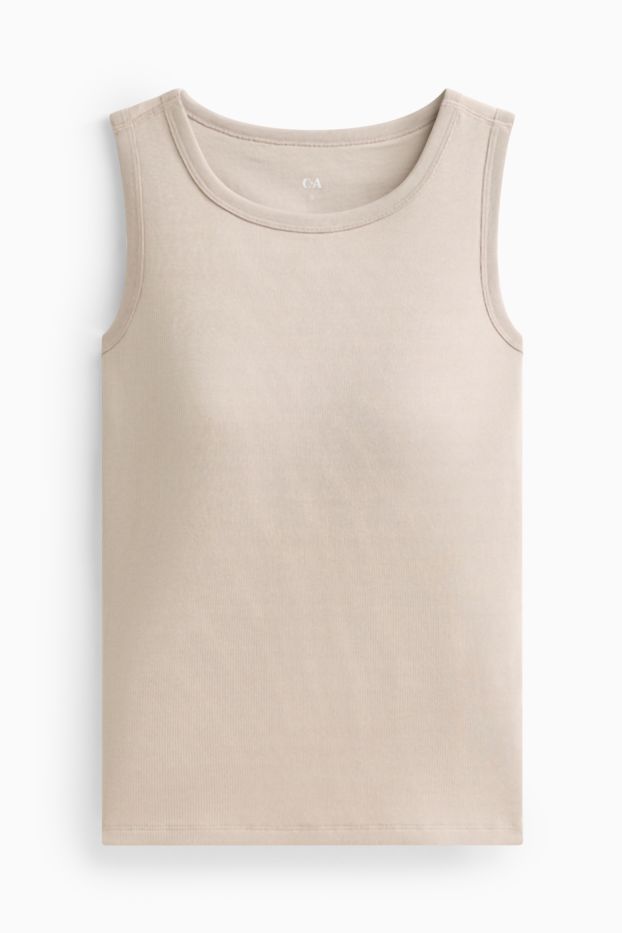 Dames - Top met geïntegreerde BH - lichtgrijs