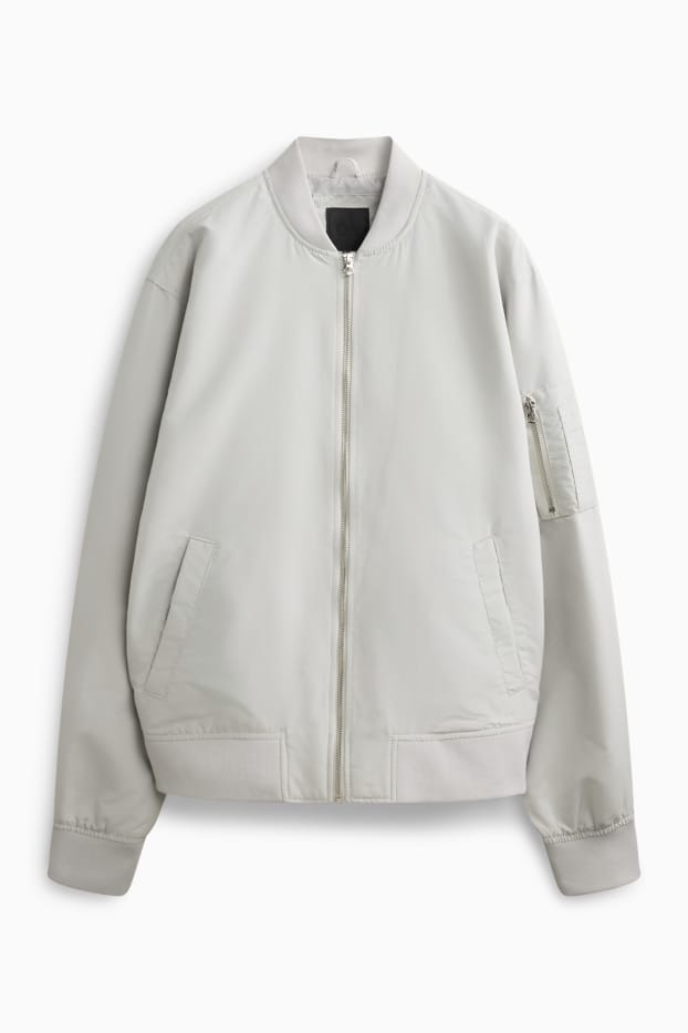 Home - Jaqueta bomber - gris clar
