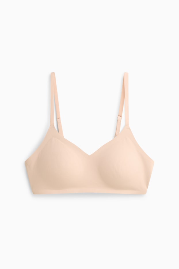 Dames - Invisible BH zonder beugels - ampliformevoorgevormd - beige