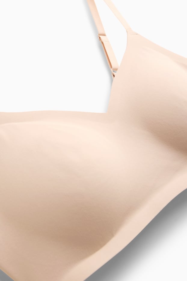Dames - Invisible BH zonder beugels - ampliformevoorgevormd - beige