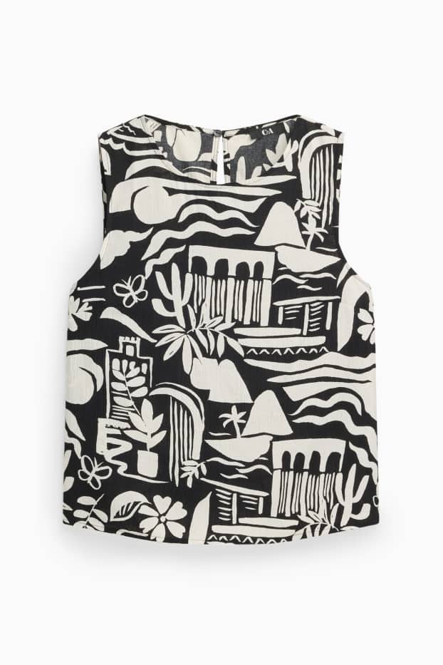 Donna - Camicia - nero / bianco