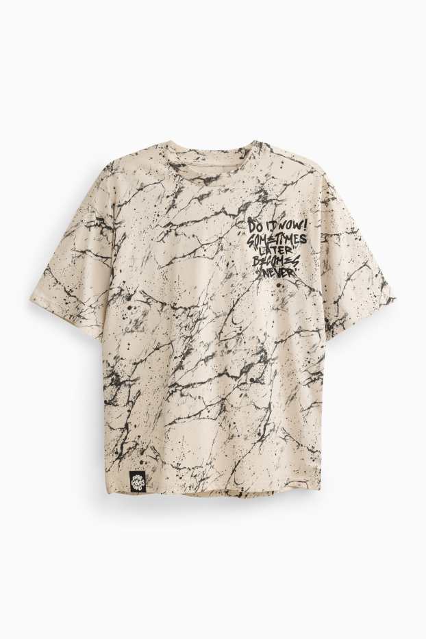 Kinderen: jongens - T-shirt - crèmekleurig