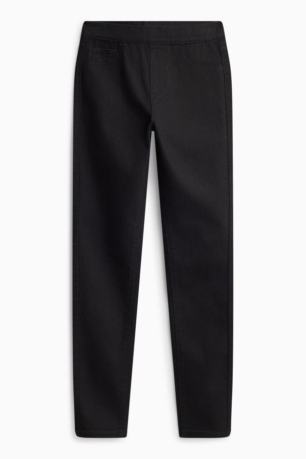 Damen - Jeggings Jeans - Mid Waist - schwarz