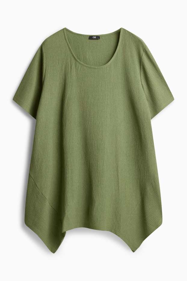 Mujer - Camiseta - con textura - verde