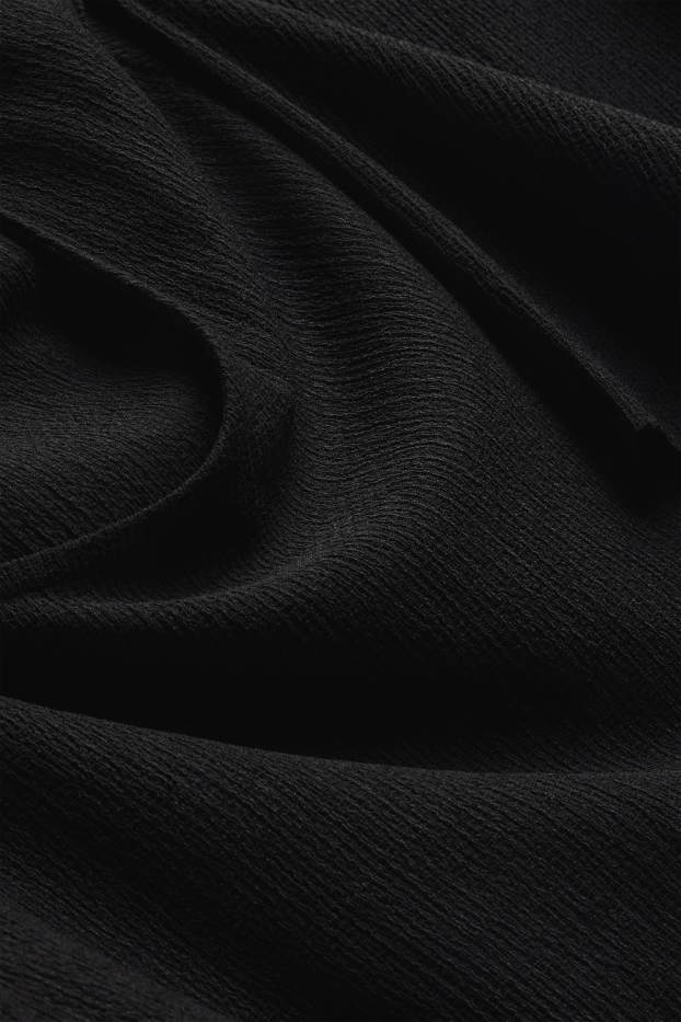 Mujer - Camiseta - con textura - negro