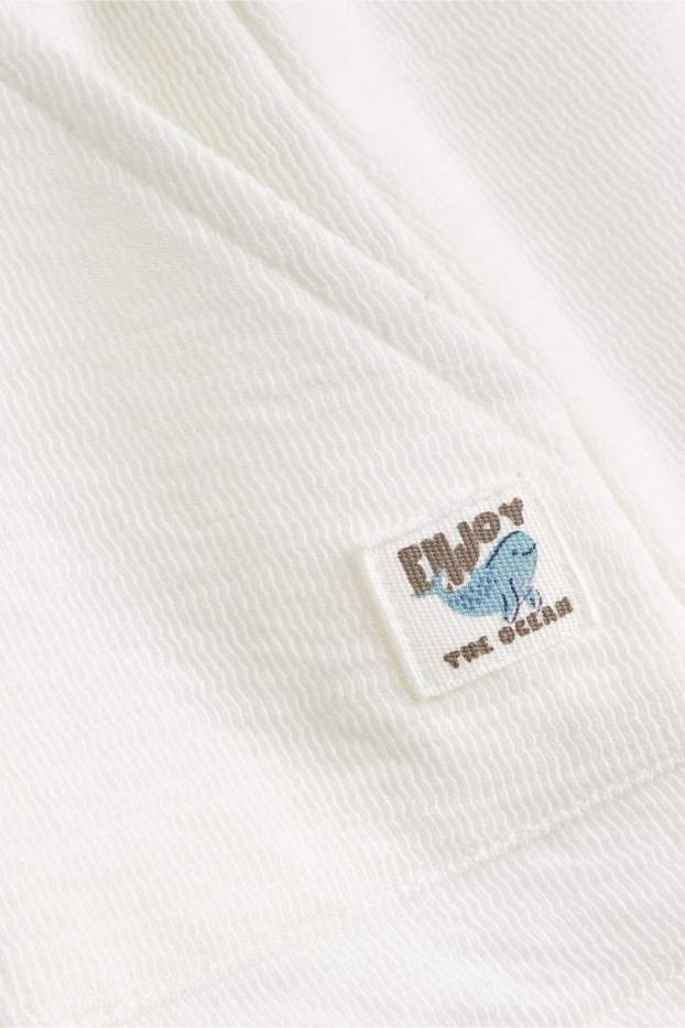 Bebeluși - băieți - Pantaloni scurți bebeluși - alb