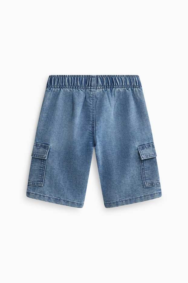 Kinder Buben - Jeans-Bermudas - jeansblau