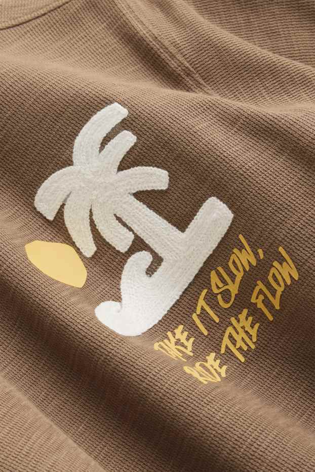 Kinderen: jongens - T-shirt - bruin