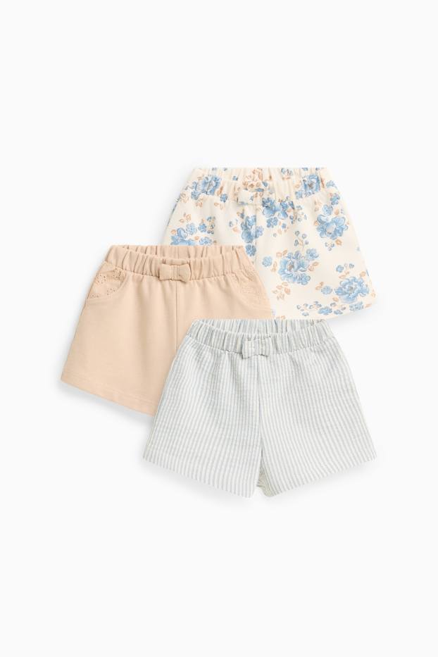 Miminka - dívky - Šortky pro miminka - modrá/krémová