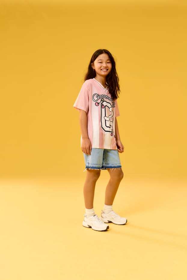 Enfants filles - Short en jean - bleu clair