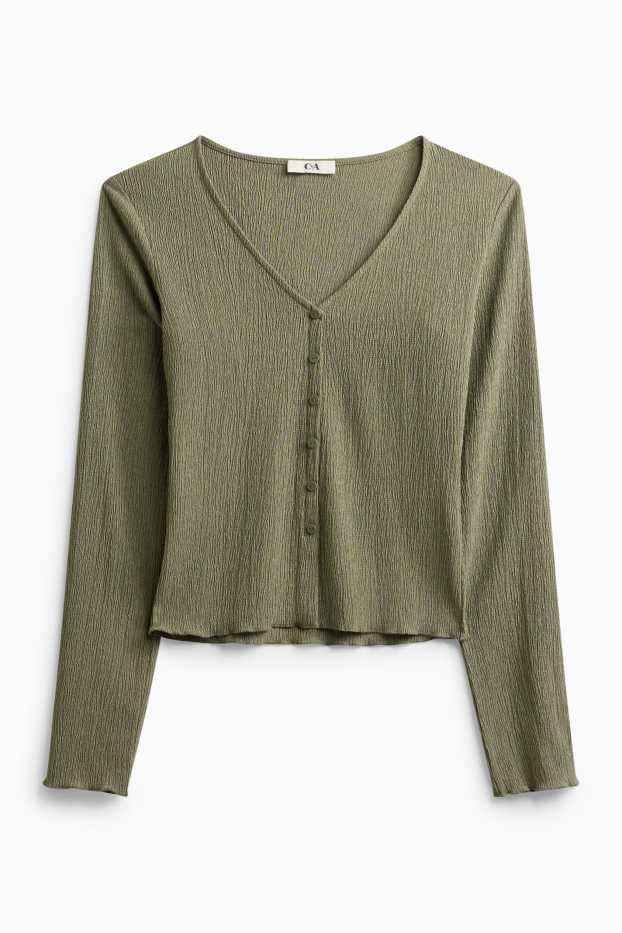 Damen - Langarmshirt - Regular Fit - khaki